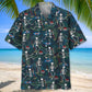 Skeleton Play Curling Hawaiian Shirt