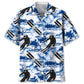 Hawaiian Shirt / Adults / S Skiing Blue Nature Hawaiian Shirt