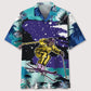 Hawaiian Shirt / Adults / S Skiing Snow Landscape Print Hawaiian Shirt