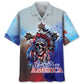 Hawaiian Shirt / Adults / S Skull God Bless America Hawaiian Shirt