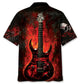 Skull Guitar Fire Hawaiian Shirt