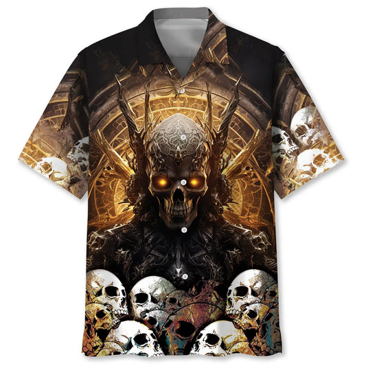 Hawaiian Shirt / Adults / S Skull King Hawaiian Shirt