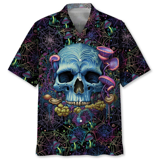 Hawaiian Shirt / Adults / S Skull Mushroom Hawaiian Shirt