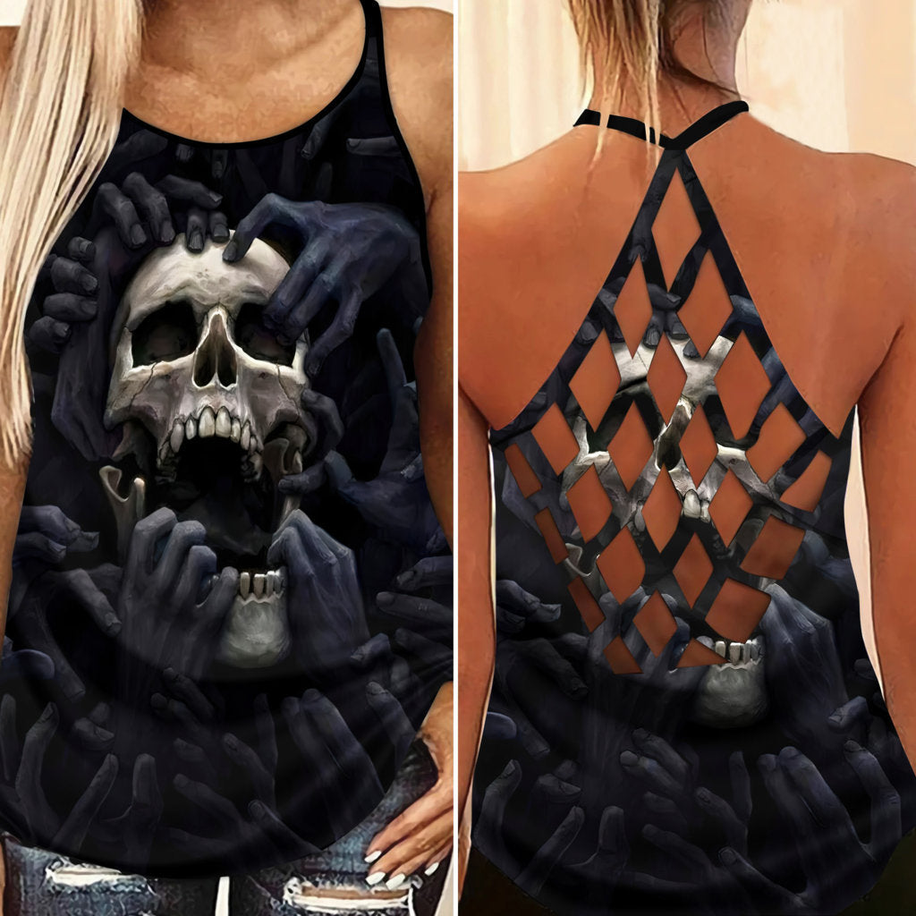 Black Skull Strong Style – Hollow Tank Top