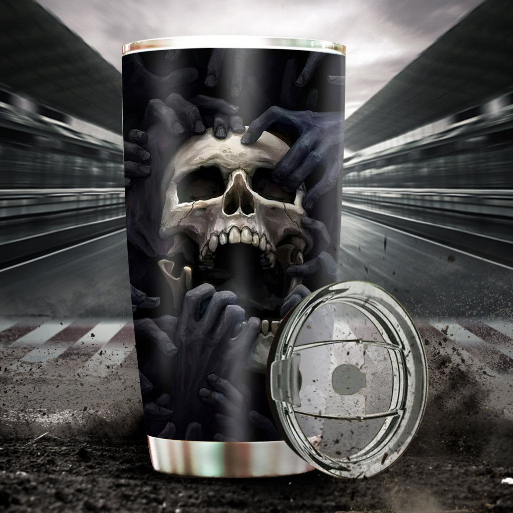 Black Skull Strong 20 Oz Tumbler For Coffee Travel And Daily Use