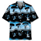 Hawaiian Shirt / Adults / S Skydiving Blue Hawaiian Shirt