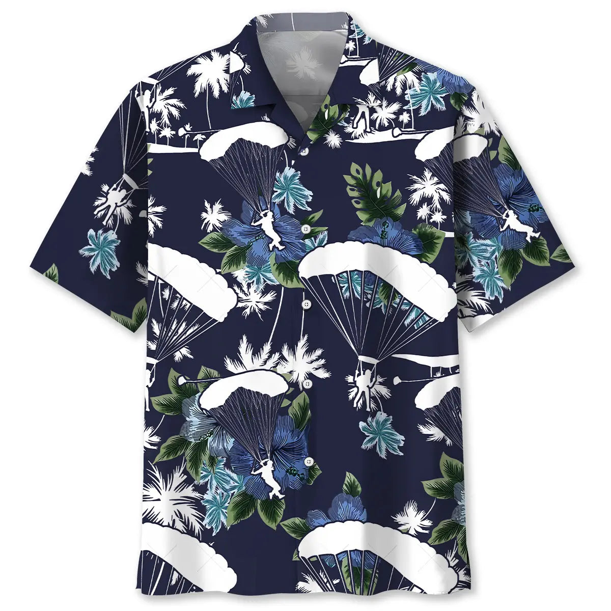 Hawaiian Shirt / Adults / S Skydiving Blue Nature Hawaiian Shirt