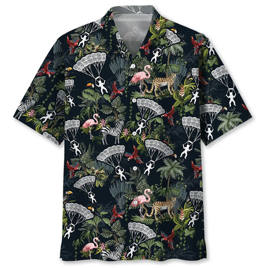 Hawaiian Shirt / Adults / S Skydiving Tropical Hawaiian Shirt