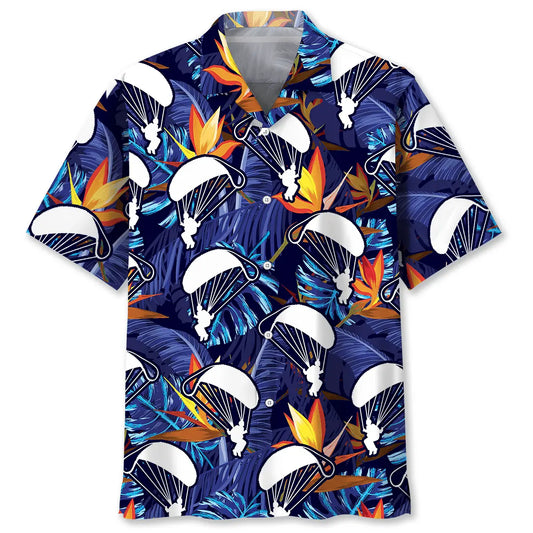 Hawaiian Shirt / Adults / S Skydiving Tropical Hawaiian Shirt