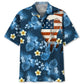 Hawaiian Shirt / Adults / S Skydiving Usa Blue Tropical Hawaiian Shirt