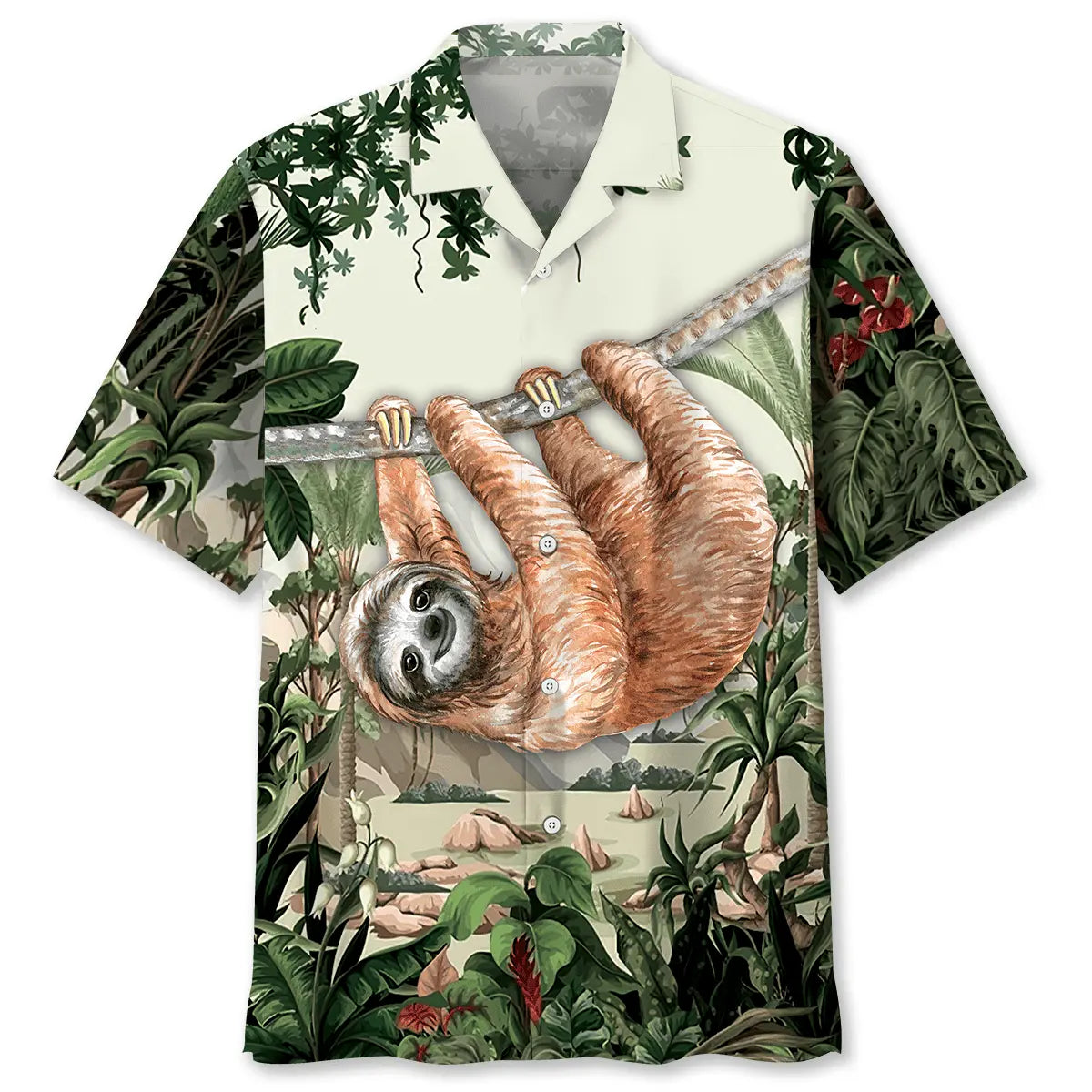 Hawaiian Shirt / Adults / S Sloth Jungle Hawaiian Shirt
