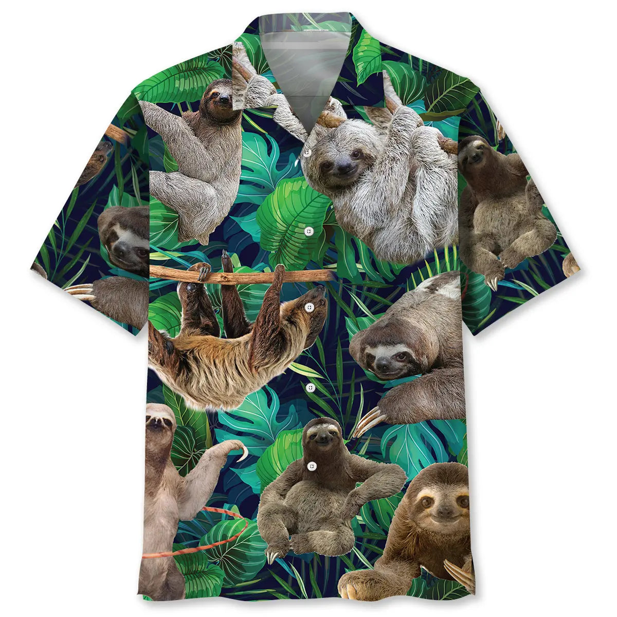 Hawaiian Shirt / Adults / S Sloth Tropical Hawaiian Shirt