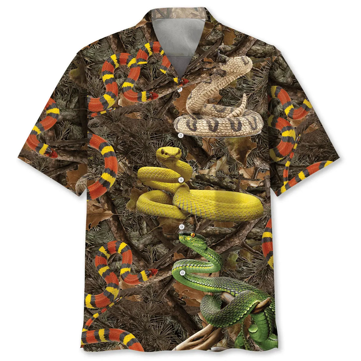 Hawaiian Shirt / Adults / S Snake Camouflage Hawaiian Shirt
