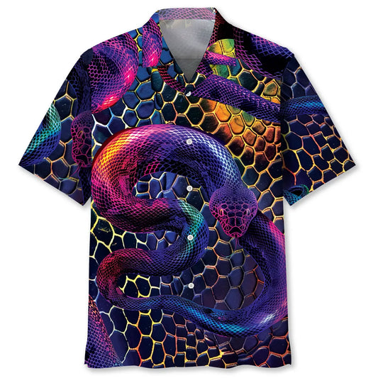 Hawaiian Shirt / Adults / S Snake Neon Hawaiian Shirt