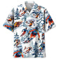 Hawaiian Shirt / Adults / S Snow Skiing Hawaiian Shirt