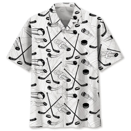 Hawaiian Shirt / Adults / S Some Men Are Just Born With Hockey In Their Soul Hawaiian Shirt