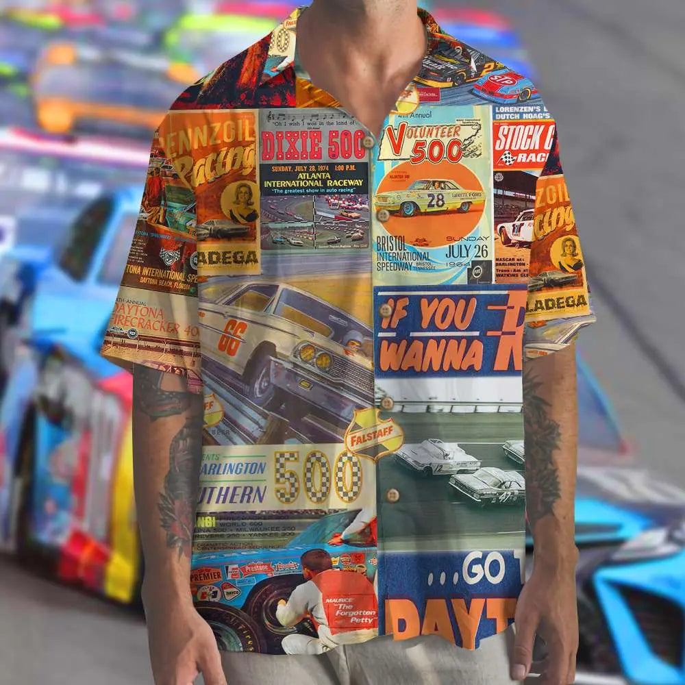 Stock Car Racing Magazine Unisex Hawaiian Shirt Aloha Shirt