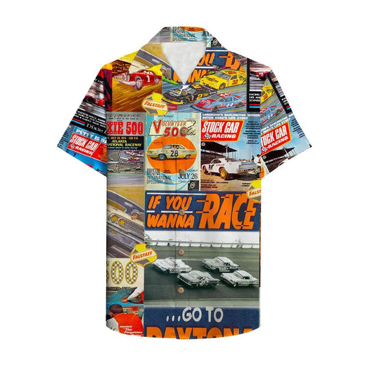 Hawaiian Shirt / Adults / S Stock Car Racing Magazine Unisex Hawaiian Shirt Aloha Shirt