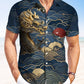 Summer Beach Clouds Dragon Casual Vacation Hawaiian Shirt
