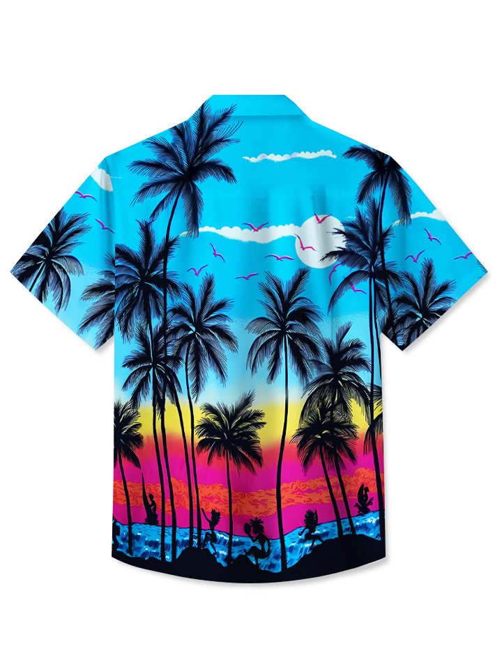 Summer Beach Coconut Tree Casual Vacation Hawaiian Shirt