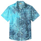 Summer Beach Leaves Gradient Casual Vacation Hawaiian Shirt