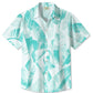 Hawaiian Shirt / Adults / S Summer Beach Leaves Gradient Tropical Vegetation Casual Vacation Hawaiian Shirt