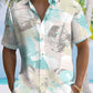 Hawaiian Shirt / Adults / S Summer Beach Leaves Gradient Tropical Vegetation Casual Vacation Hawaiian Shirt