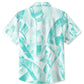 Summer Beach Leaves Gradient Tropical Vegetation Casual Vacation Hawaiian Shirt