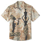 Hawaiian Shirt / Adults / S Summer Beach Mural Primitive Casual Vacation Hawaiian Shirt