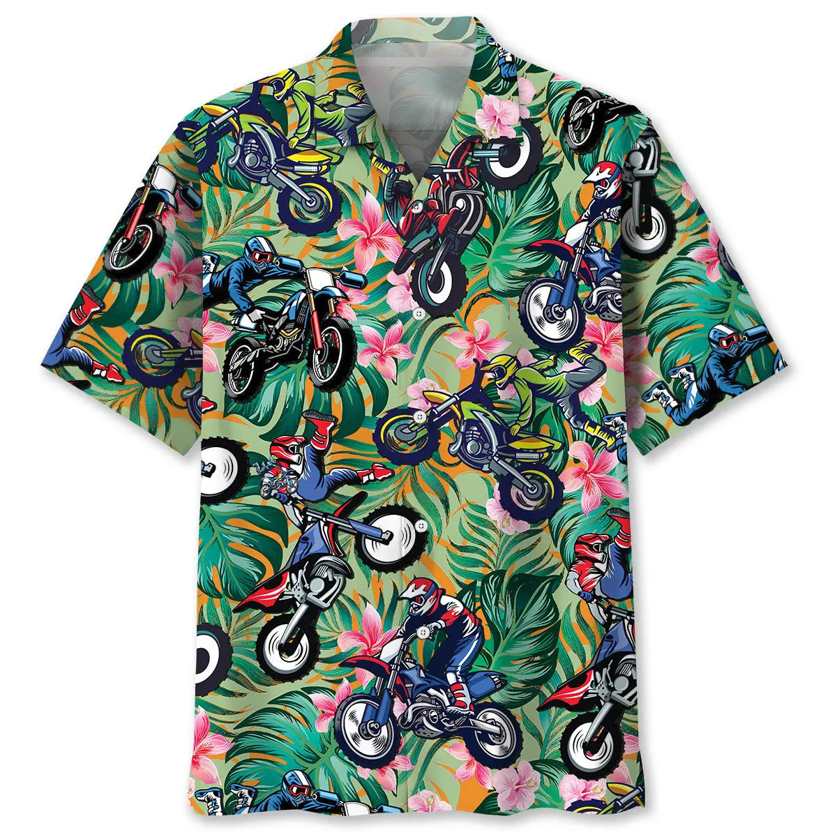 Hawaiian Shirt / Adults / S Summer Dirt Bike Hawaiian Shirt