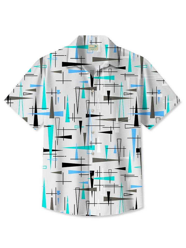 Hawaiian Shirt / Adults / S Summer Ethnic Geometric Casual Resort Hawaiian Shirt