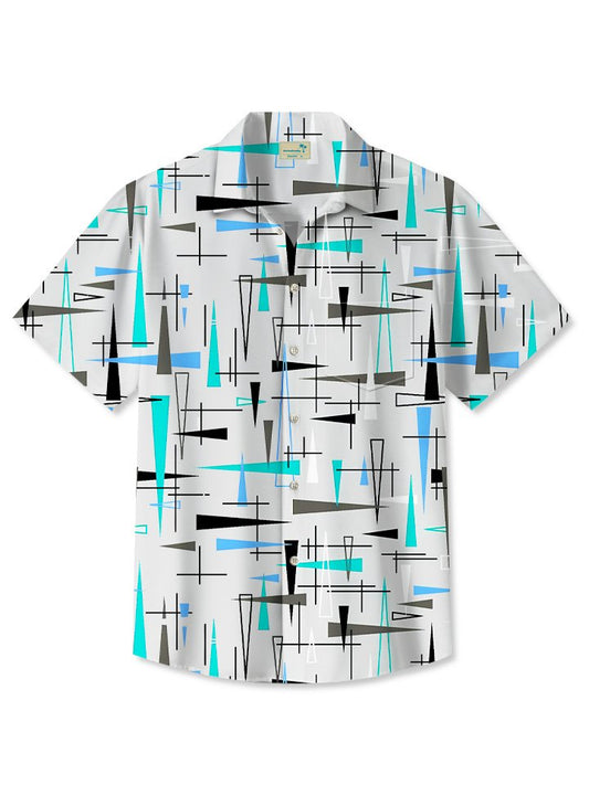 Hawaiian Shirt / Adults / S Summer Ethnic Geometric Casual Resort Hawaiian Shirt