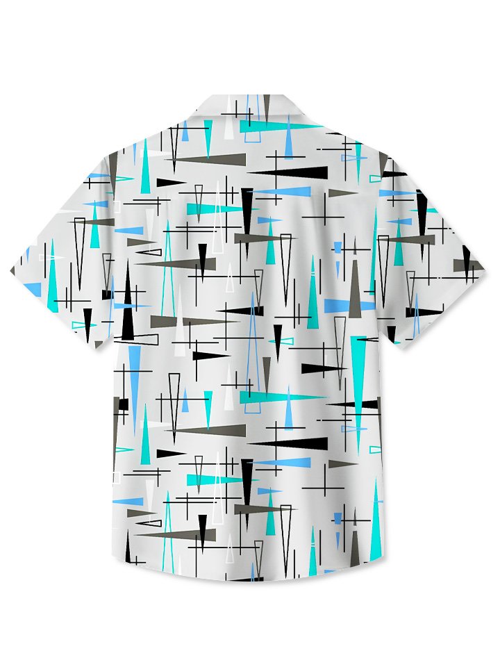 Summer Ethnic Geometric Casual Resort Hawaiian Shirt
