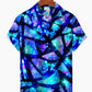 Summer Geometric 3D Gradient 3D Casual Vacation Hawaiian Shirt
