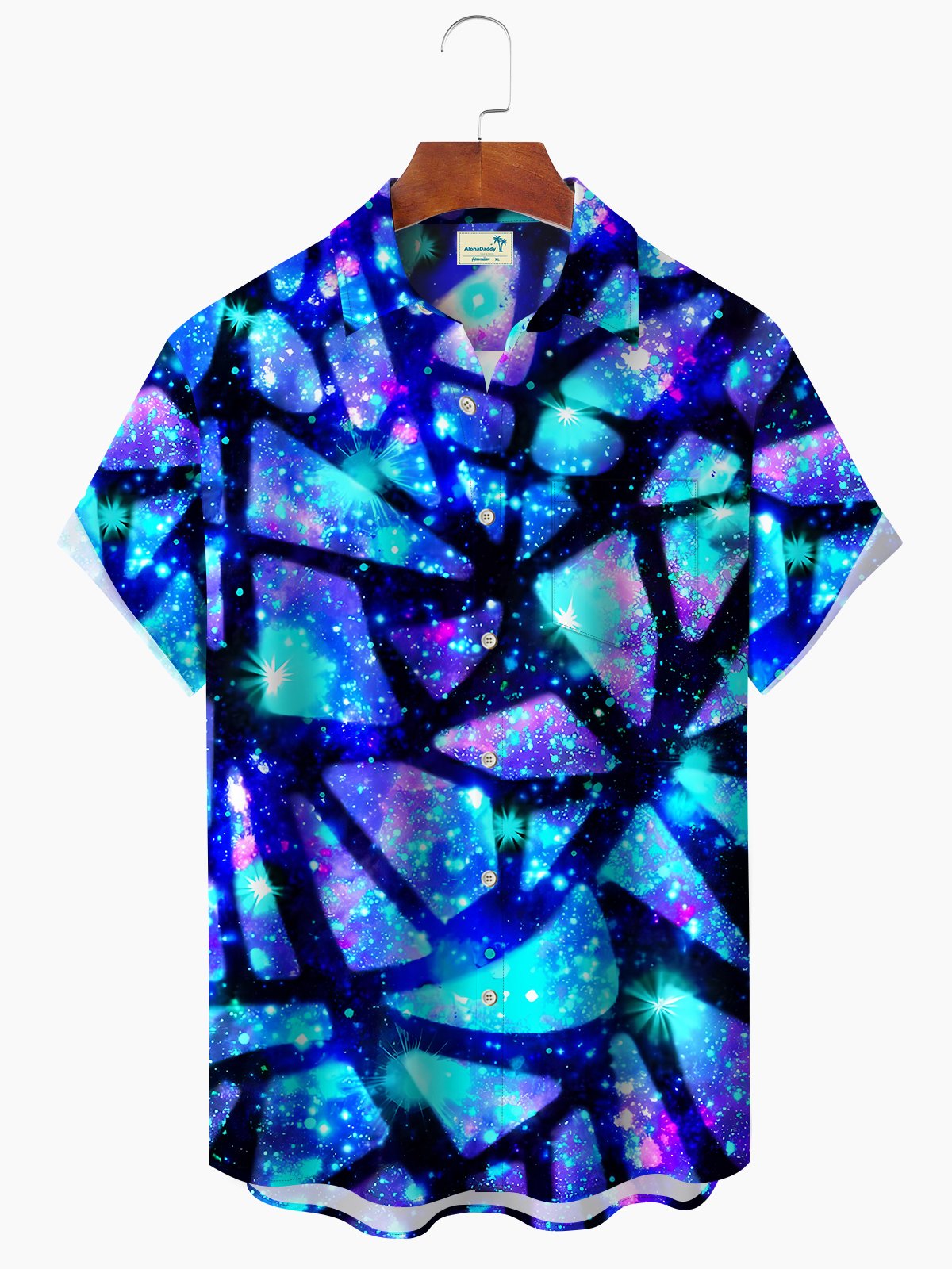 Summer Geometric 3D Gradient 3D Casual Vacation Hawaiian Shirt