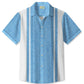 Hawaiian Shirt / Adults / S Summer Geometric Lines Commuting 50s Vintage Bowling Hawaiian Shirt