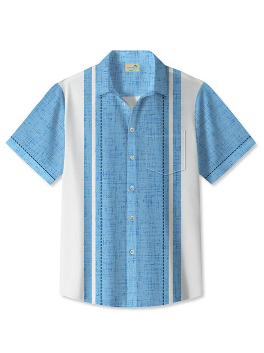 Hawaiian Shirt / Adults / S Summer Geometric Lines Commuting 50s Vintage Bowling Hawaiian Shirt