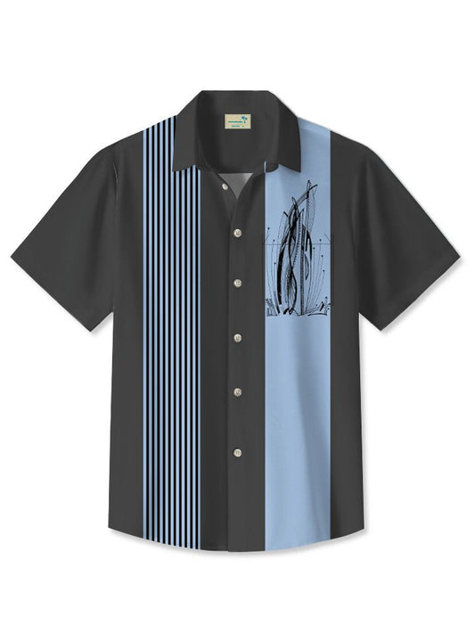 Hawaiian Shirt / Adults / S Summer Geometric Lines Commuting Simple Casual Hawaiian Shirt