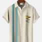 Hawaiian Shirt / Adults / S Summer Geometric Stripes Men's 50S Bowling Commuter Casual Hawaiian Shirt