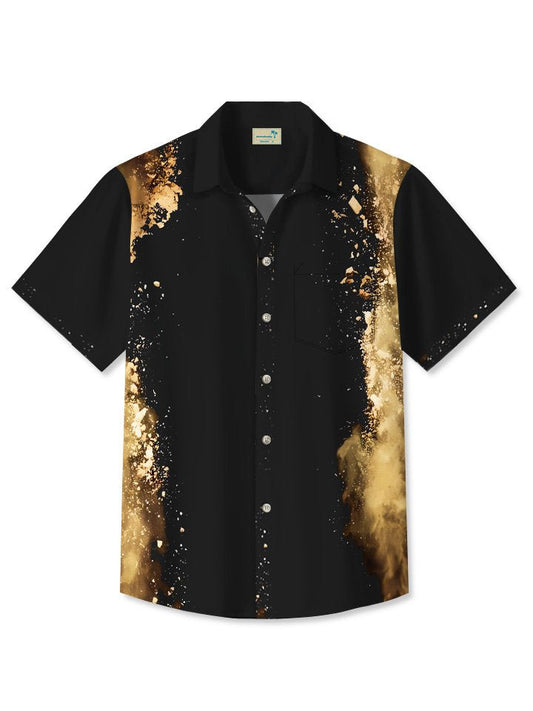 Hawaiian Shirt / Adults / S Summer Gradient Geometric Commuter Leisure 50s Vintage Bowling Hawaiian Shirt