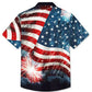 Summer Independence Day Holiday Flag Retro Casual Vacation Hawaiian Shirt
