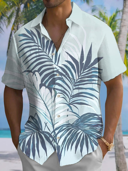 Hawaiian Shirt / Adults / S Summer Leaves Cool Beach Casual Vacation Hawaiian Shirt
