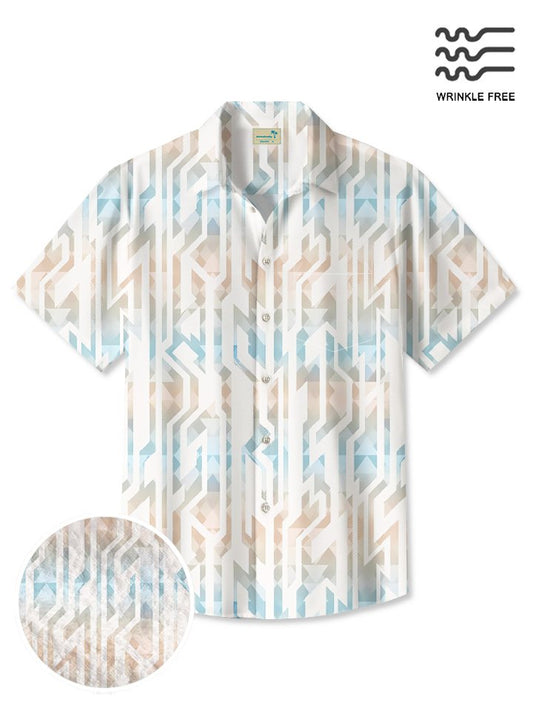 Hawaiian Shirt / Adults / S Summer Line Gradient Casual Vacation Hawaiian Shirt