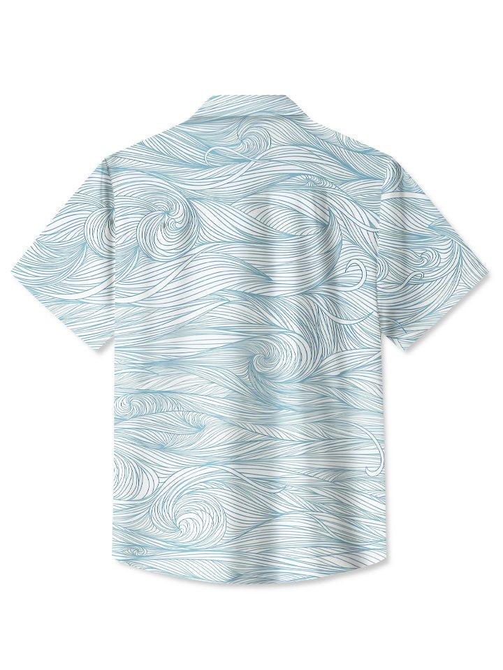 Summer Lines Geometric Pattern Casual Vacation Hawaiian Shirt