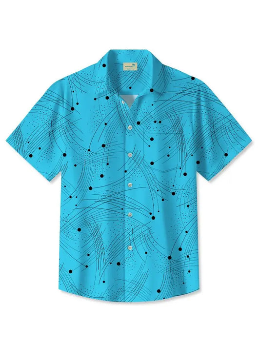 Hawaiian Shirt / Adults / S Summer Lines Wavy Beach Casual Vacation Hawaiian Shirt