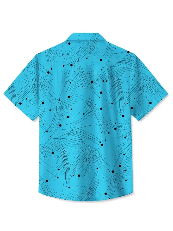 Summer Lines Wavy Beach Casual Vacation Hawaiian Shirt