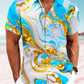 Hawaiian Shirt / Adults / S Summer Oil Painting 3D Stereo Art Button Casual Vacation Men's Hawaiian Shirt