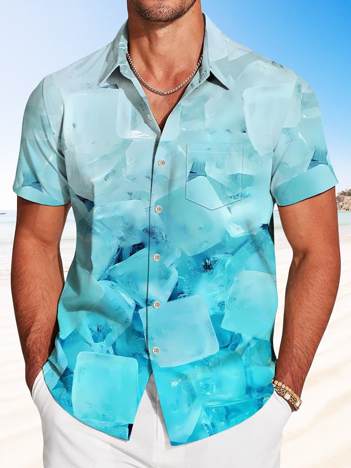 Hawaiian Shirt / Adults / S summer pattern ice beach casual vacation Hawaiian Shirt
