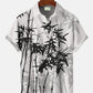 Summer Plant Bamboo Button Casual Vacation Men's Hawaiian Shirt