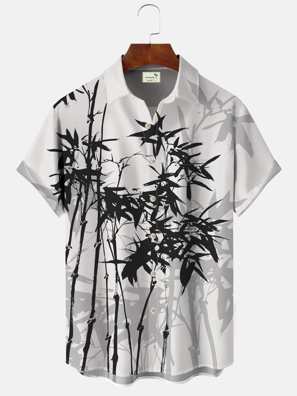 Summer Plant Bamboo Button Casual Vacation Men's Hawaiian Shirt
